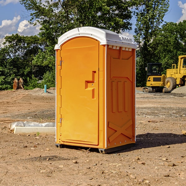 how often are the portable toilets cleaned and serviced during a rental period in Angels California